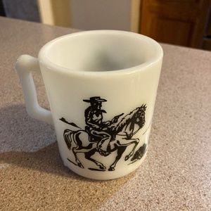 Hopalong Cassidy VINTAGE milk glass mug